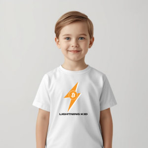Bitcoin kids t-shirt Lightning Kid organic cotton comfortable lightweight shirt for children