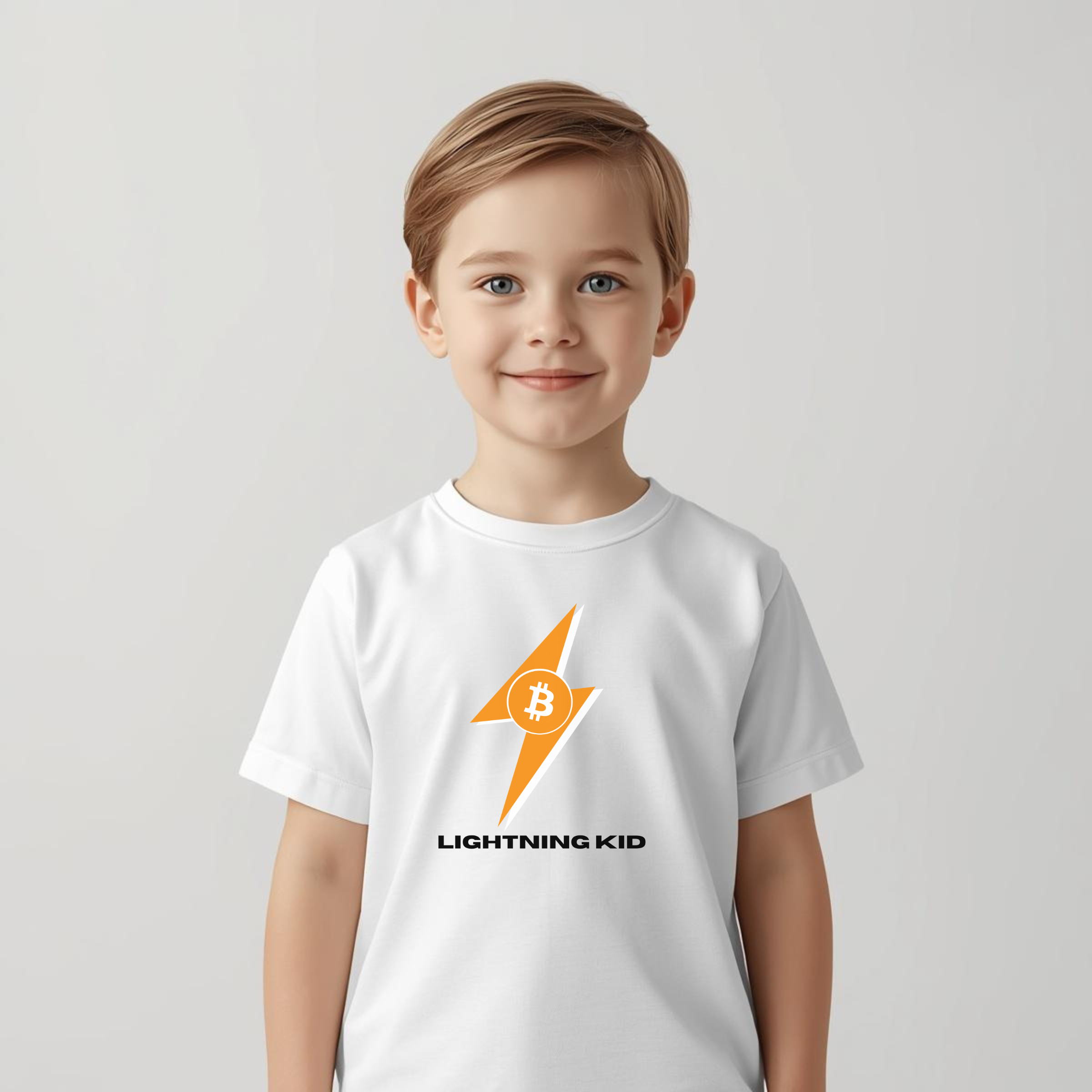Bitcoin kids t-shirt Lightning Kid organic cotton comfortable lightweight shirt for children