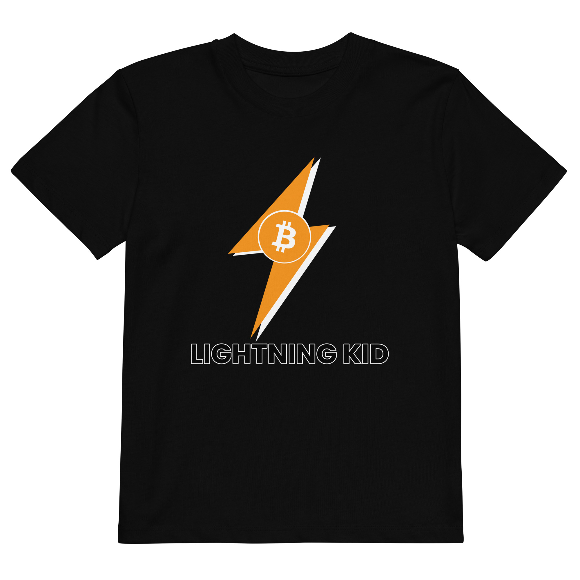Bitcoin kids t-shirt Lightning Kid lightning design organic cotton children clothing