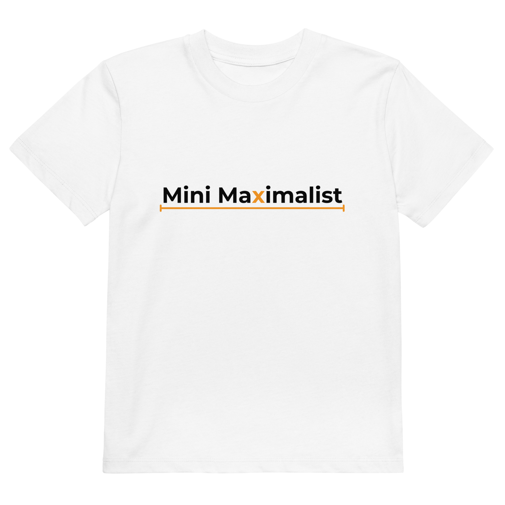Bitcoin kids t-shirt Mini Maximalist minimalist design organic cotton children clothing