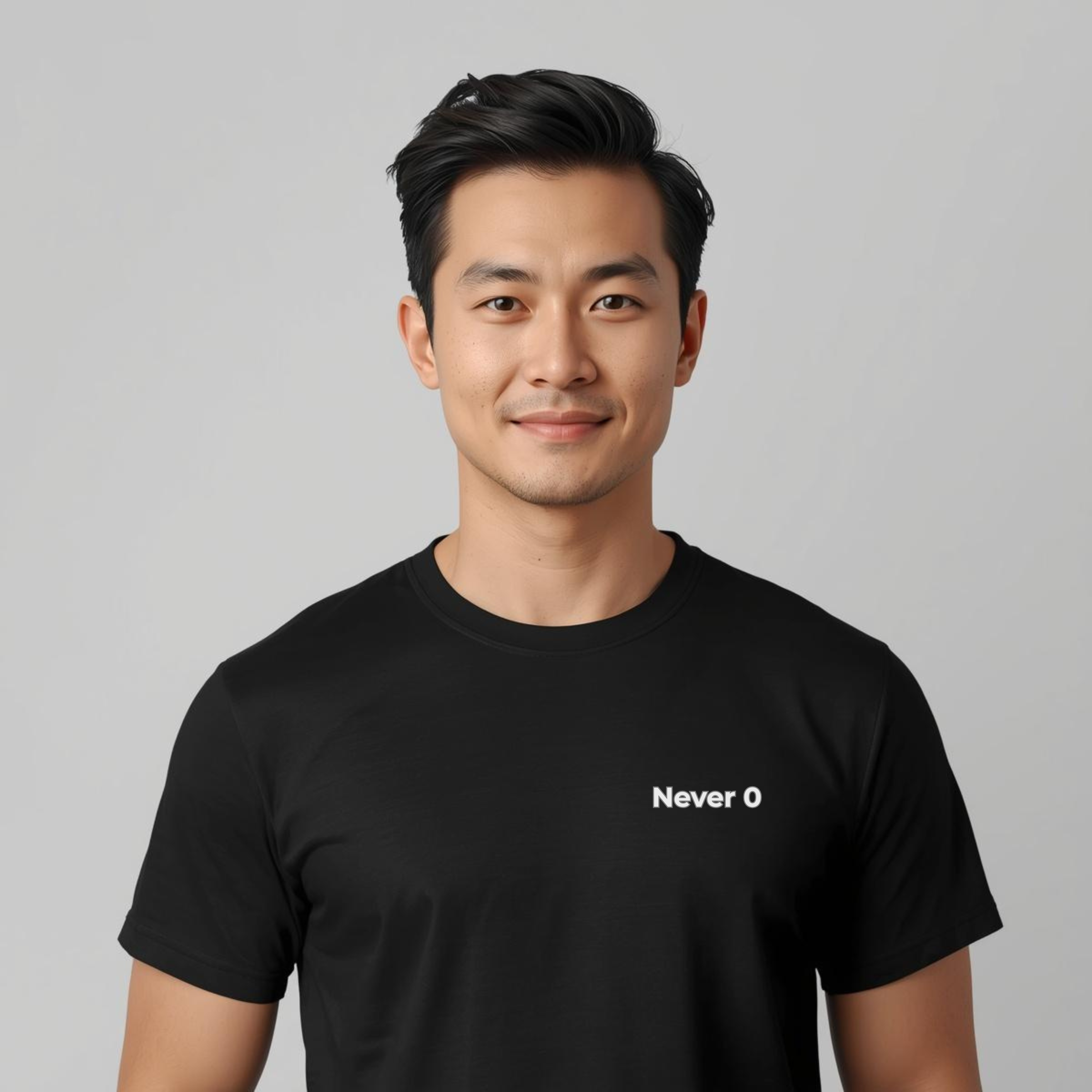 Never 0 Embroidered Bitcoin T-Shirt