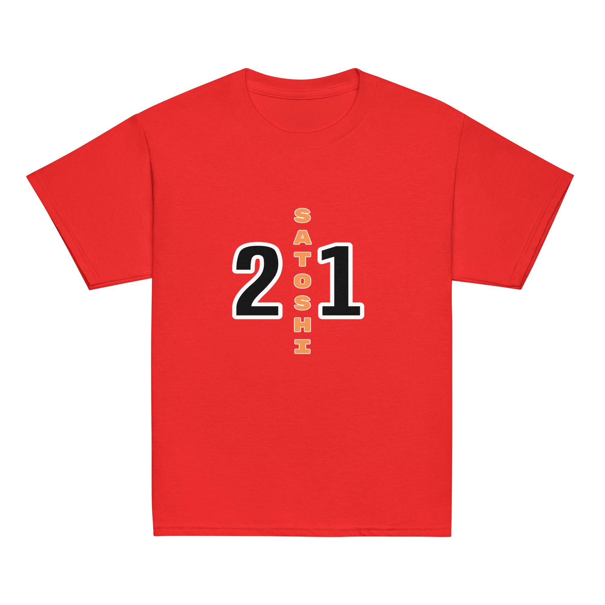 Bitcoin kids t-shirt Satoshi 21M minimalist design organic cotton comfortable clothing