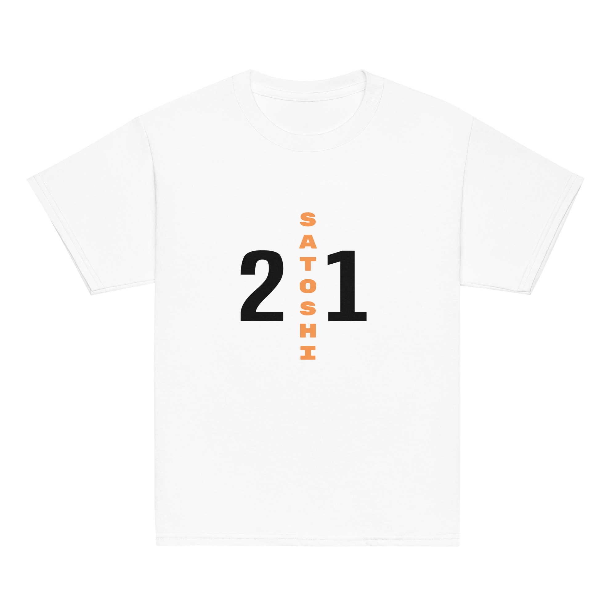 Bitcoin kids t-shirt Satoshi 21M minimalist design organic cotton comfortable clothing