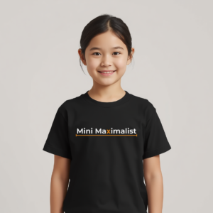 Bitcoin kids t-shirt Mini Maximalist minimalist design organic cotton children clothing