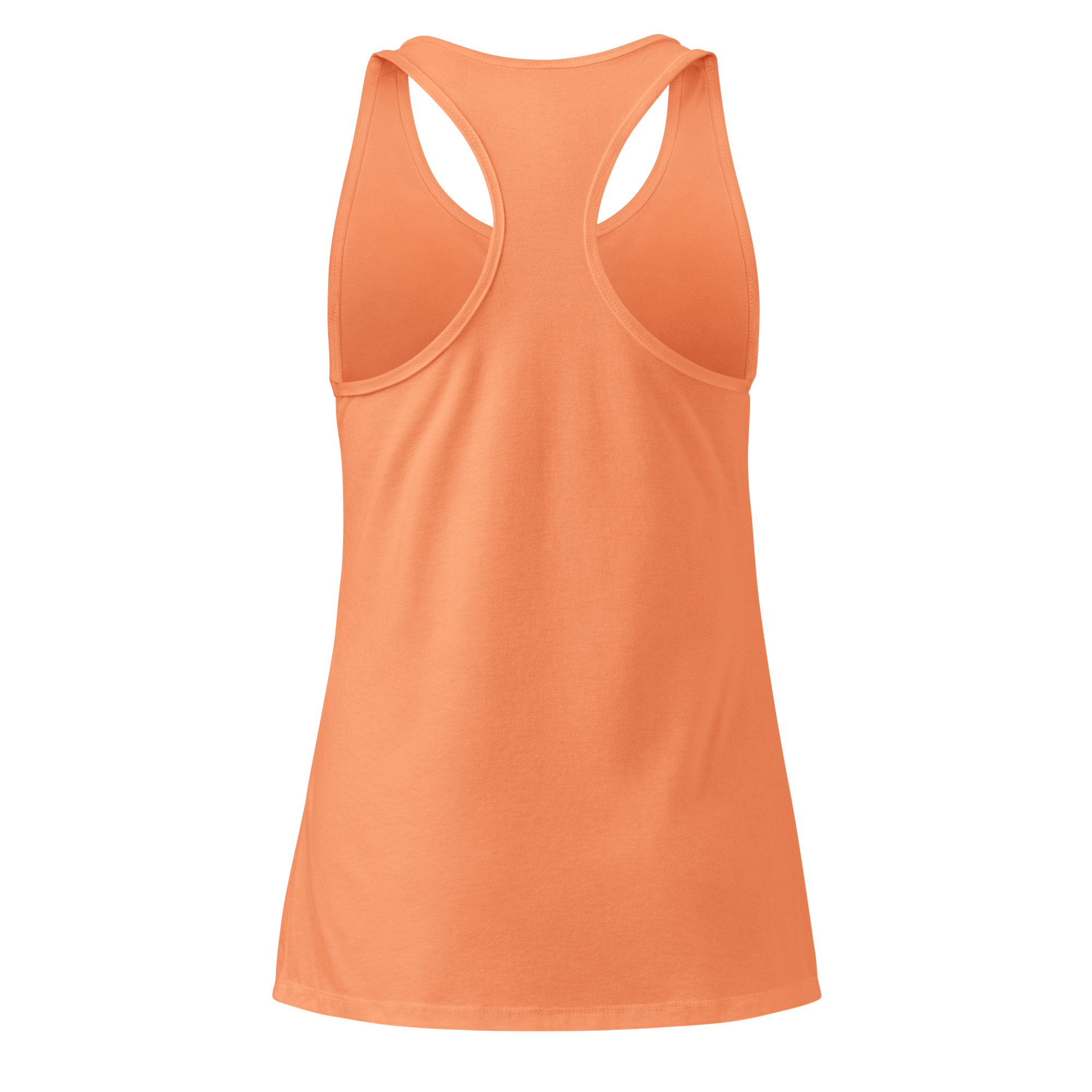 Minimalist bitcoin racerback tank top for women with subtle design, available in color and dark edition