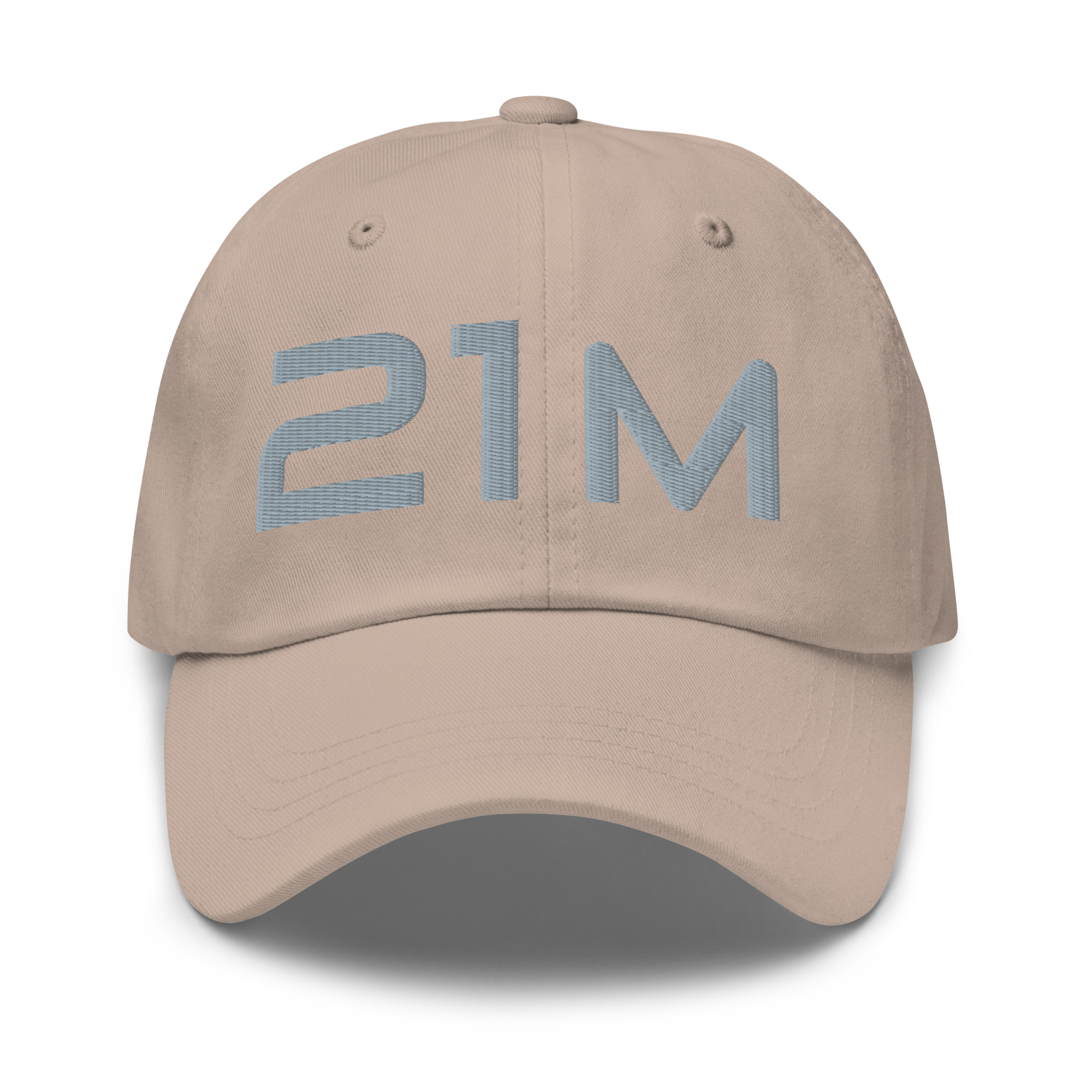 Bitcoin premium stone cap Satoshi 21M minimalist embroidered design adjustable hat