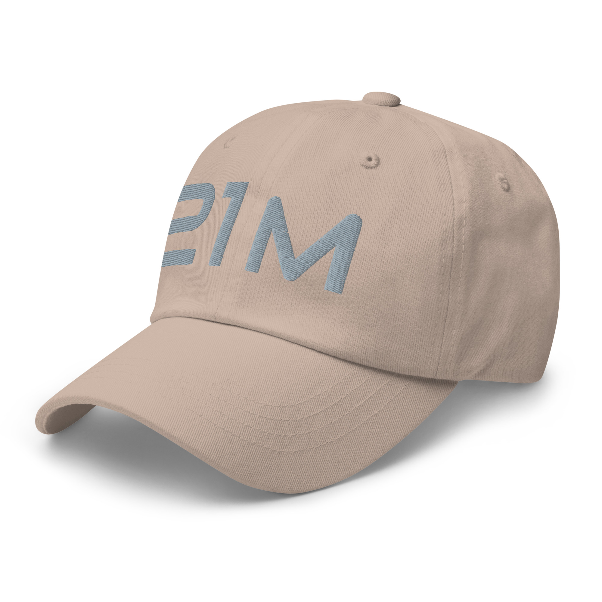 Bitcoin premium stone cap Satoshi 21M minimalist embroidered design adjustable hat